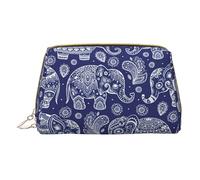 Boho Elephant Organiseur de maquillage, trousse de toilette pour cosmétiques, soins de la peau, accessoires, blanc, Taille unique, Trousse de toilette