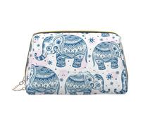 Boho Elephant Organiseur de maquillage, trousse de toilette pour cosmétiques, soins de la peau, accessoires, blanc, Taille unique, Trousse de toilette