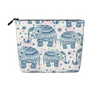 Boho Elephant Trousse de maquillage de voyage polyvalente, idéale pour les routines quotidiennes et les voyages d'affaires, Noir , Taille unique, Trousse de toilette