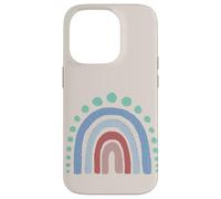 Boho Esthétique Rainbow Pastel Blues and Rose Coque pour iPhone 14 Pro