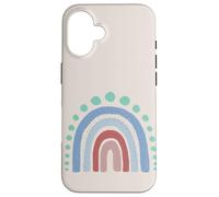 Boho Esthétique Rainbow Pastel Blues and Rose Coque pour iPhone 16