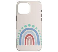 Boho Esthétique Rainbow Pastel Blues and Rose Coque pour iPhone 16 Pro Max