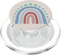 Boho Esthétique Rainbow Pastel Blues and Rose PopSockets PopGrip pour MagSafe