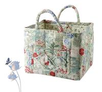 Boho Fabric Storage Basket, Boho Floral Laundry Baskets, Collapsible Laundry Hamper with Easy Carry Handles (#16)