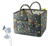 Boho Fabric Storage Basket, Boho Floral Laundry Baskets, Collapsible Laundry Hamper with Easy Carry Handles (#02)