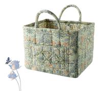 Boho Fabric Storage Basket, Boho Floral Laundry Baskets, Collapsible Laundry Hamper with Easy Carry Handles (#11)
