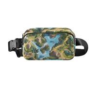 Boho Fantasy City Map Sac banane tendance pour femme et homme Petit sac de poitrine pour voyage, course à pied, randonnée, Graphique de scène, 1 size