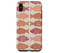 Boho Fish Pattern Ocean Marine Life Folk Art Aesthetic Coque pour iPhone XS Max