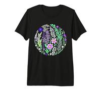 Boho Floral Art Cute Summer Wildflowers Wild Lavender T-Shirt Haut de Gamme
