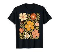 Boho Floral Bloom Vintage Fleur Art T-Shirt Graphique avec Valeur