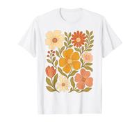 Boho Floral Bloom Vintage Fleur Art T-Shirt Graphique avec Valeur