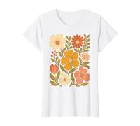 Boho Floral Bloom Vintage Fleur Art T-Shirt Graphique avec Valeur