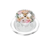 Boho Floral Cerf Aquarelle Animal de la forêt || Cerf Floral PopSockets PopGrip pour MagSafe