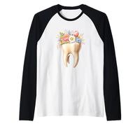 Boho Floral Dent Fleurs Printemps Dental Vintage Esthétique Manche Raglan