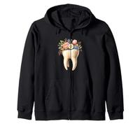 Boho Floral Dent Fleurs Printemps Dental Vintage Esthétique Sweat à Capuche