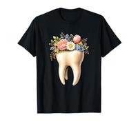 Boho Floral Dent Fleurs Printemps Dental Vintage Esthétique T-Shirt