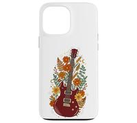 Boho Floral Electric Guitar Guitarist Coque pour iPhone 13 Pro Max