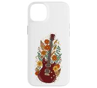 Boho Floral Electric Guitar Guitarist Coque pour iPhone 14 Plus