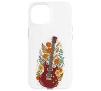 Boho Floral Electric Guitar Guitarist Coque pour iPhone 15