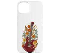 Boho Floral Electric Guitar Guitarist Coque pour iPhone 15 Plus