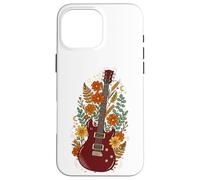 Boho Floral Electric Guitar Guitarist Coque pour iPhone 16 Pro Max
