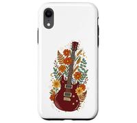 Boho Floral Electric Guitar Guitarist Coque pour iPhone XR