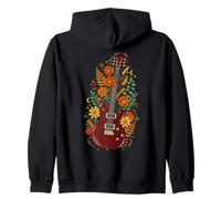 Boho Floral Electric Guitar Guitarist Sweat à Capuche