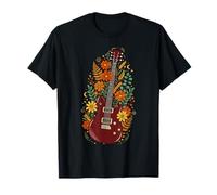 Boho Floral Electric Guitar Guitarist T-Shirt