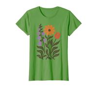 Boho Floral Foxglove Daisy Tulipe subtil vieilli vintage T-Shirt