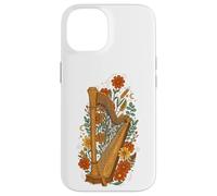 Boho Floral Harp Harpist Coque pour iPhone 14