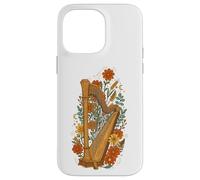 Boho Floral Harp Harpist Coque pour iPhone 14 Pro Max