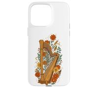 Boho Floral Harp Harpist Coque pour iPhone 15 Pro Max