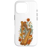 Boho Floral Harp Harpist Coque pour iPhone 16 Pro