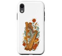 Boho Floral Harp Harpist Coque pour iPhone XR