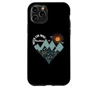 Boho Floral Mountain Flower Heart Faith Can Move Mountains Coque pour iPhone 11 Pro