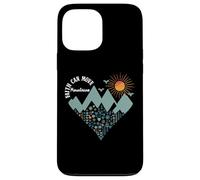 Boho Floral Mountain Flower Heart Faith Can Move Mountains Coque pour iPhone 13 Pro Max