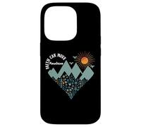 Boho Floral Mountain Flower Heart Faith Can Move Mountains Coque pour iPhone 14 Pro