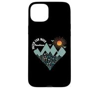 Boho Floral Mountain Flower Heart Faith Can Move Mountains Coque pour iPhone 15 Plus