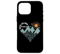 Boho Floral Mountain Flower Heart Faith Can Move Mountains Coque pour iPhone 16 Pro Max