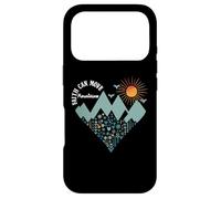 Boho Floral Mountain Flower Heart Faith Can Move Mountains Coque pour iPhone 17 Pro