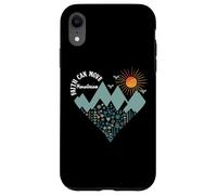 Boho Floral Mountain Flower Heart Faith Can Move Mountains Coque pour iPhone XR