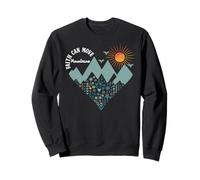 Boho Floral Mountain Flower Heart Faith Can Move Mountains Sweatshirt