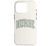 Boho Floral Nurse Retro Flower Healthcare Worker Nursing Coque pour iPhone 16 Pro