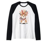 Boho Floral Pembroke Welsh Corgi Corgis Manche Raglan