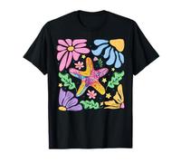 Boho Floral Tropical Étoile de mer Océan Plage Animaux marins T-Shirt