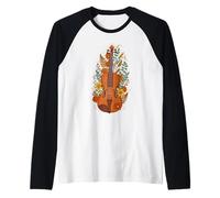 Boho Floral Violin Violinist Manche Raglan