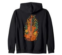 Boho Floral Violin Violinist Sweat à Capuche