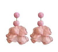 Boho Flower Drop Earrings Fashion Jewelry Floral Design Lightweight Statement Earrings Elegant Style Daily Wear Party Vacation Summer Outfit Accessory | For Women Girls