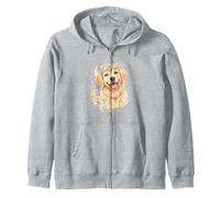Boho Golden Retriever Floral Crown Aquarelle Art Esthétique Art Sweat à Capuche