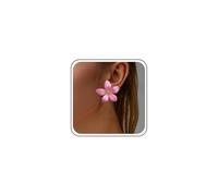 Boho Grandes Boucles D'oreilles Fleurs Roses Or Boucles D'oreilles Marguerite Simple Violet Floral Grand Pétale Dainty Statement Exaggerated Delicate Minimalist Trendy Jewelry For Women
